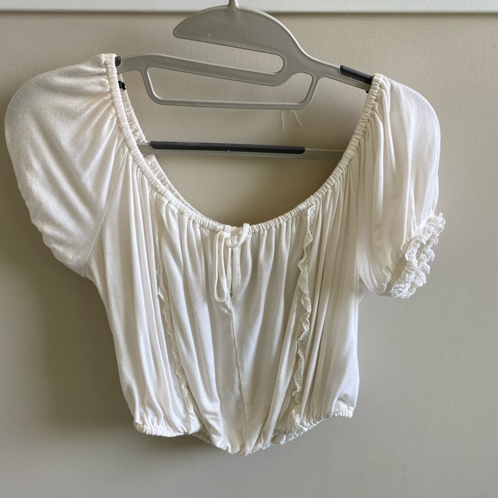 Forever 21 cream crop top.